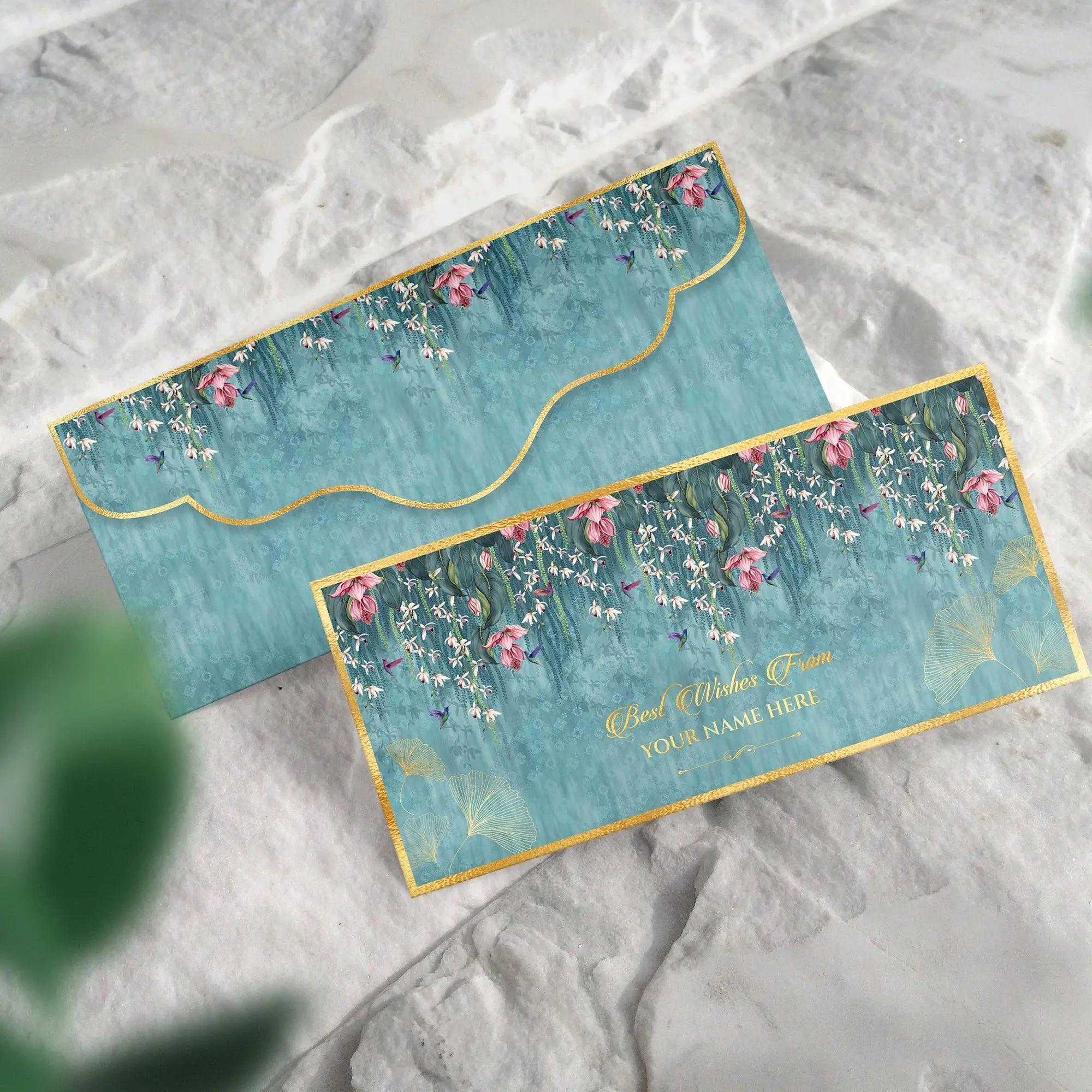 Luxe Money Envelopes - Royal Blooms - Set of 20 - Chatterbox Labels - Luxe Envelopes