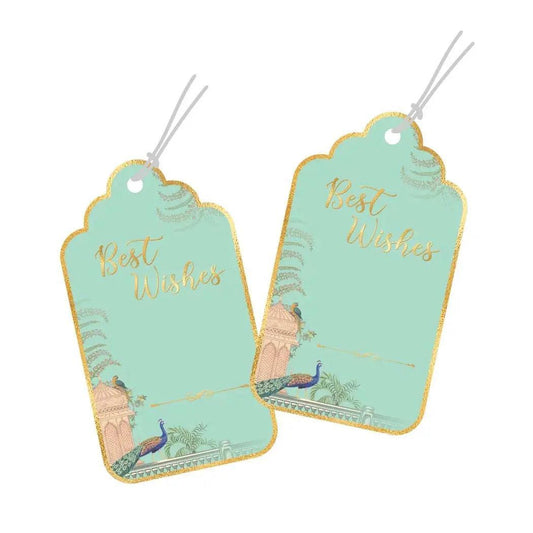 Luxe Personalised Gift Tags - Peacock Garden Green - Chatterbox Labels - Gift Tags