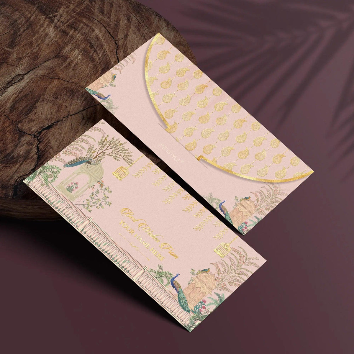 Luxe Personalised Gift Tags - Peacock Garden Pink - Chatterbox Labels - Gift Tags