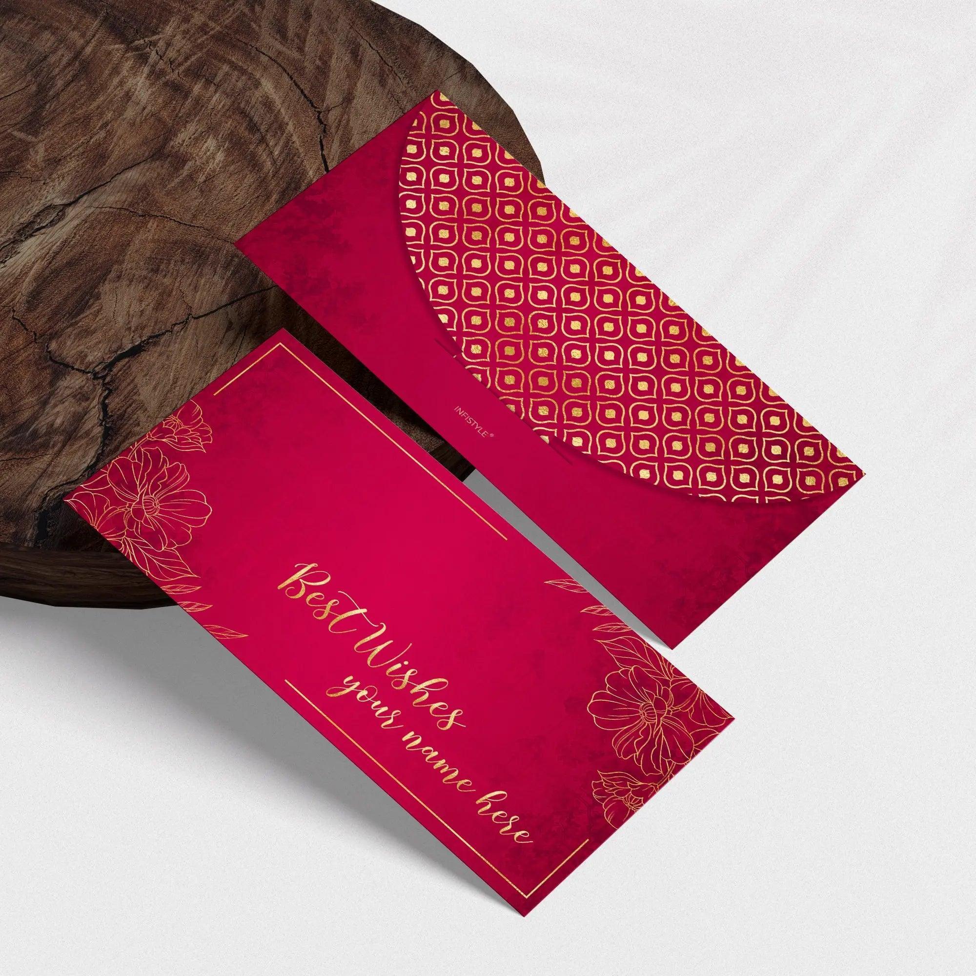 Luxe Money Envelopes - Royal Crimson - Set of 20 - Chatterbox Labels - Luxe Envelopes