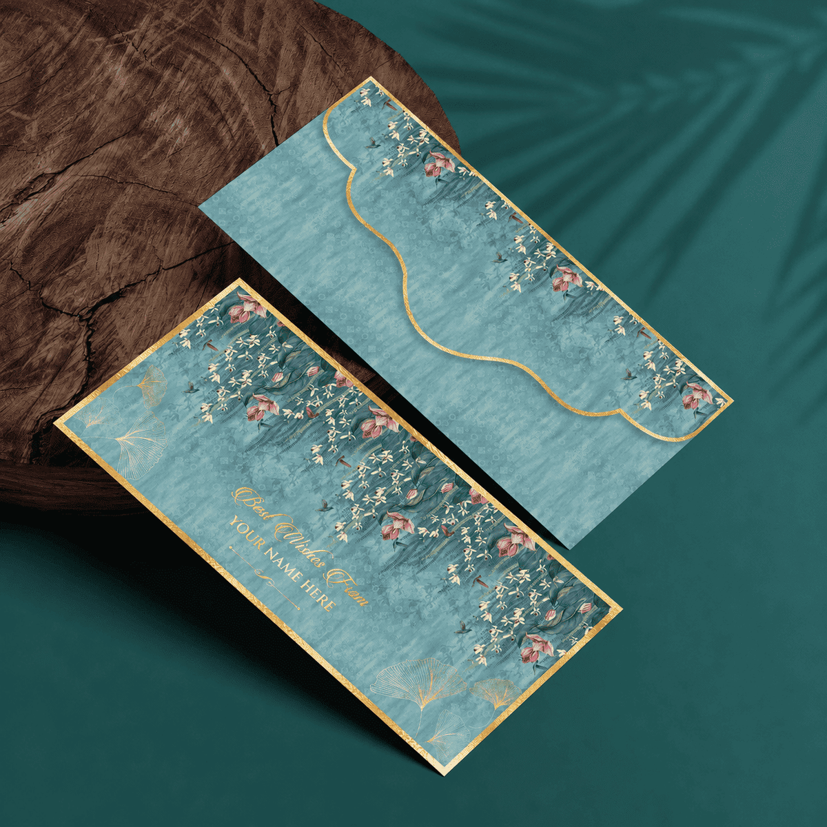 Luxe Gold Foil Money Envelopes -Royal Blooms - Chatterbox Labels-Luxe Envelopes