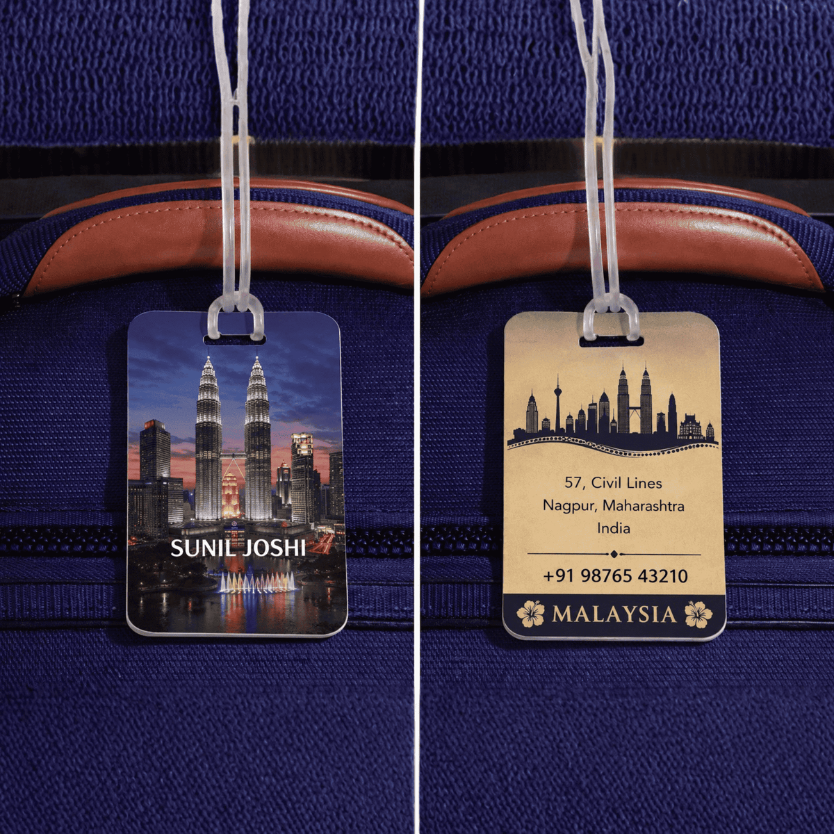 Personalised Luggage Tags - Malaysia - Chatterbox Labels - Luggage Tags