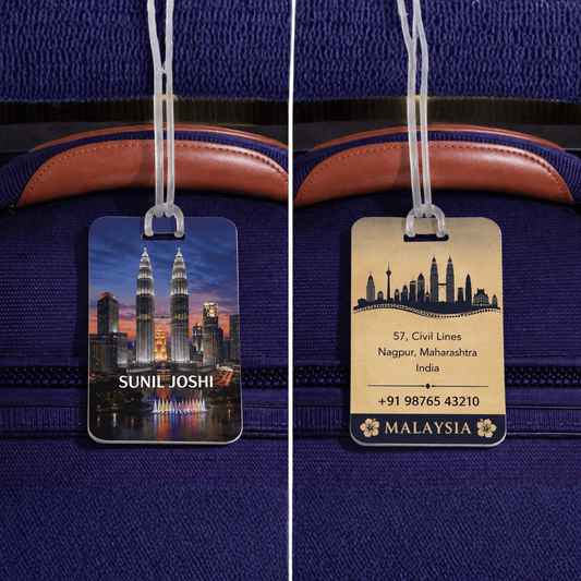 Personalised Luggage Tags - Malaysia - Chatterbox Labels - Luggage Tags