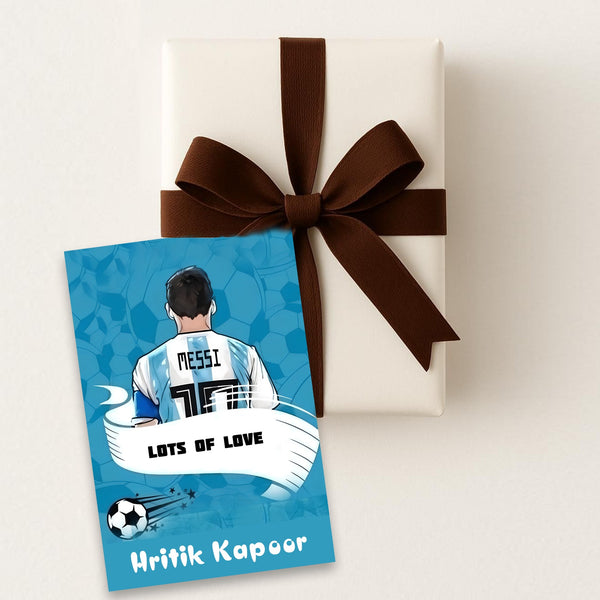 Personalised Gift tags / Gift Stickers - Messi Design