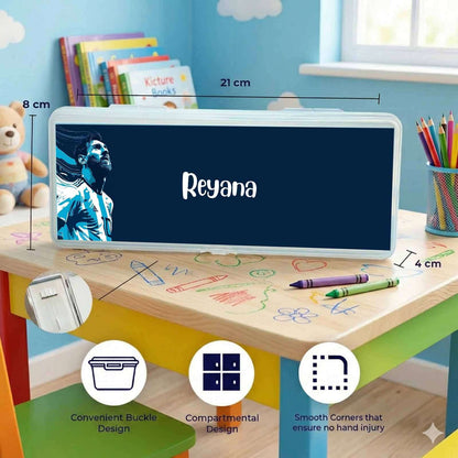 Personalised Pencil Box - Messi Design