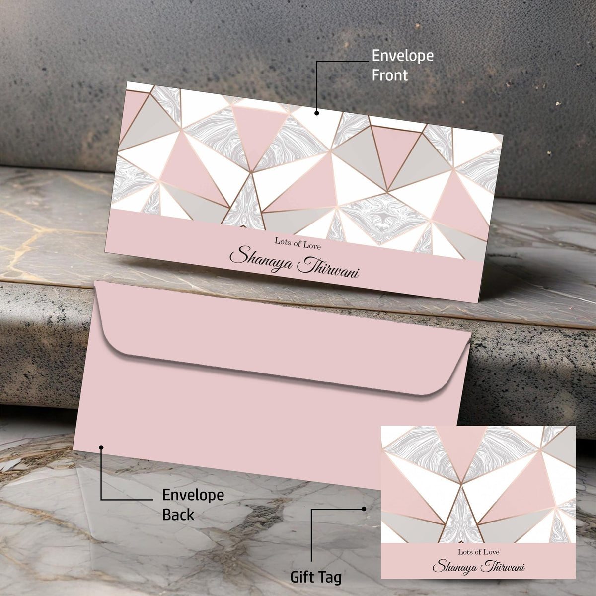 Personalised Money Envelopes - Marble Prism Theme - Chatterbox Labels-Envelopes