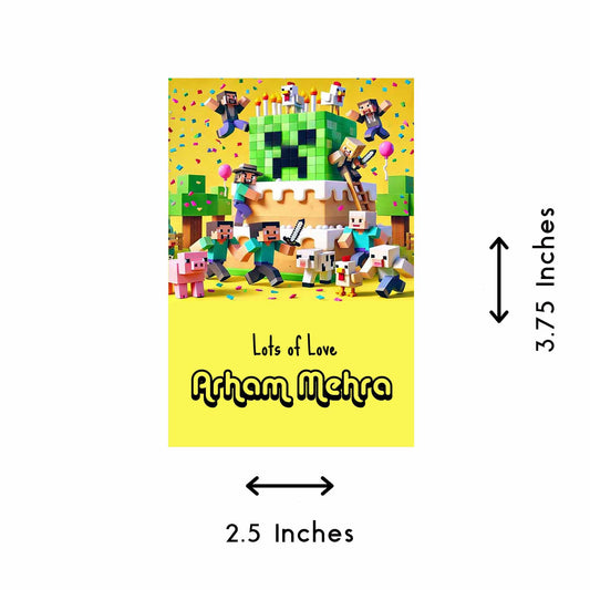 Gift tags / Gift Stickers - Minecraft theme - Chatterbox Labels - Gift Tags