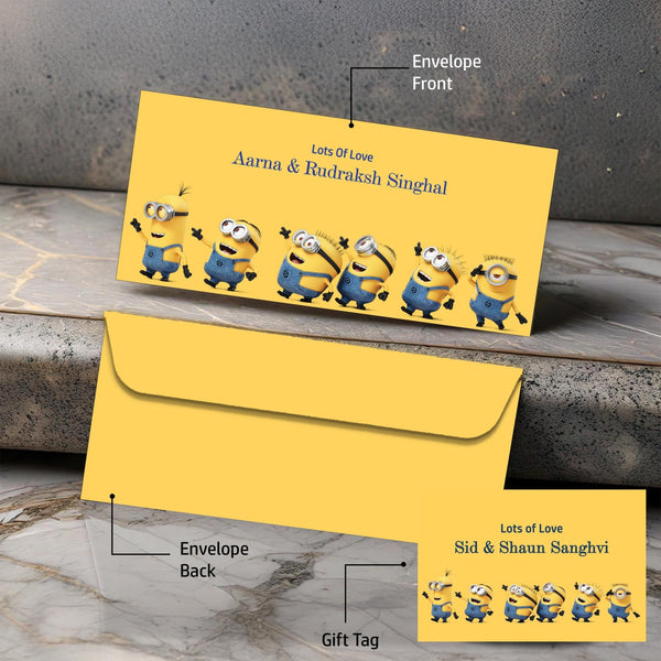 Personalised Money Envelopes - Minions Theme - Set of 20 - Chatterbox Labels-Envelopes
