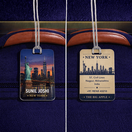 Personalised Luggage Tags - New York - Chatterbox Labels - Luggage Tags
