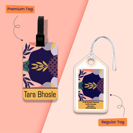 Personalized Bag Tags for Kids - Set of 5 - Nature Design - Chatterbox Labels - Luggage Tags