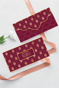 Luxe Money Envelopes- Elegant Crimson & Gold- Set of 20