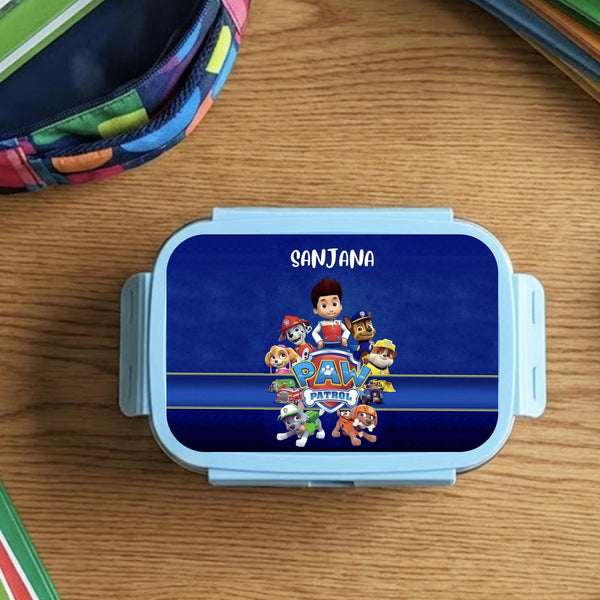 Custom Steel Snack Box & Lunch Box for Kids - Paw Patrol Design - Chatterbox Labels - Lunch Box