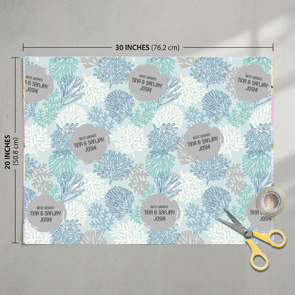 Custom Gift Wrapping Paper - Oceanic Flora - Chatterbox Labels - Wrapping Paper
