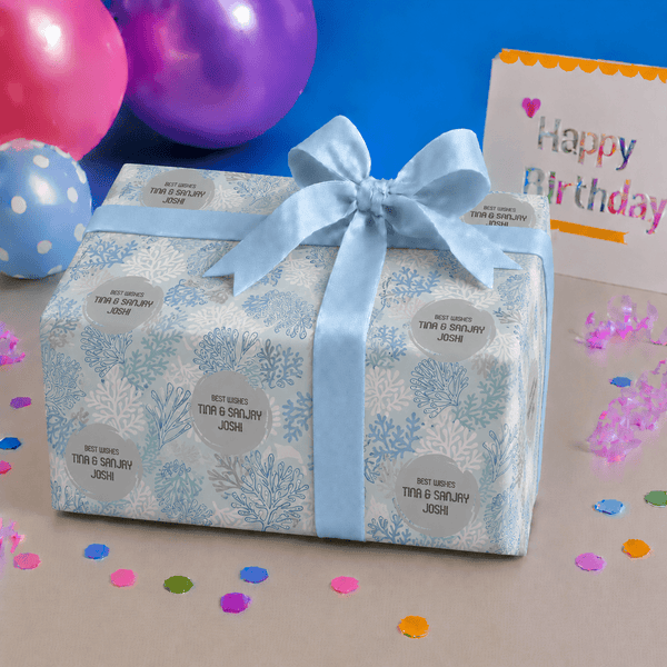 Custom Gift Wrapping Paper - Oceanic Flora - Chatterbox Labels - Wrapping Paper