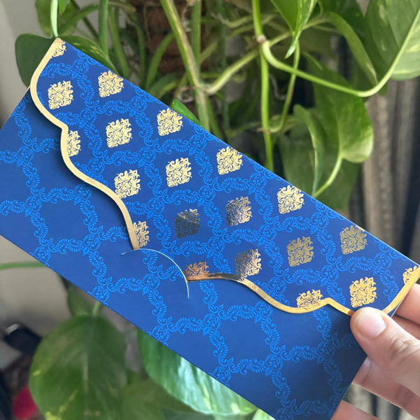 Luxe Money Envelopes - Opulent Blue & Gold - Set of 20 - Chatterbox Labels - Luxe Envelopes