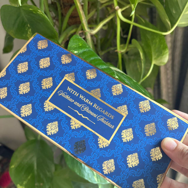 Luxe Money Envelopes - Opulent Blue & Gold - Set of 20 - Chatterbox Labels - Luxe Envelopes