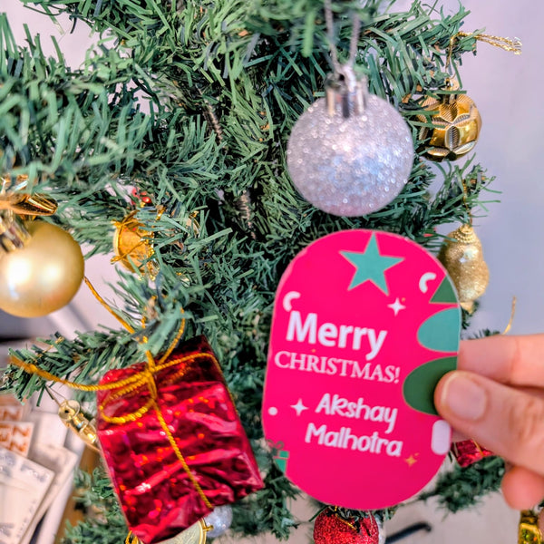 Custom Shape Christmas Gift Tags/Gift Labels - Holiday Cheer - Chatterbox Labels - Gift Tags