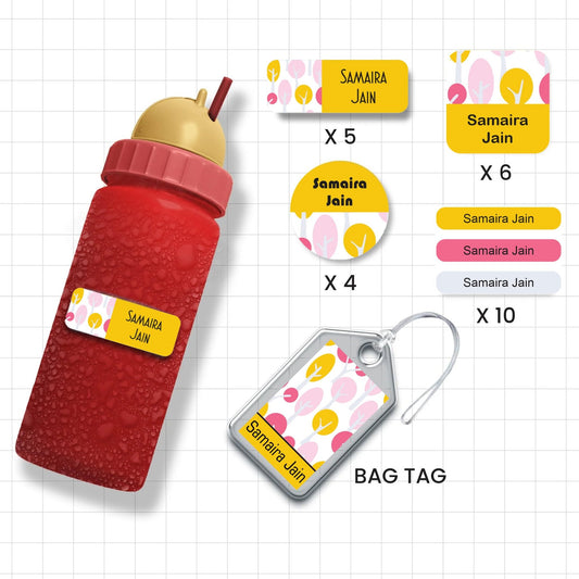 Assorted Shapes Waterproof Labels - Pastel Theme - Chatterbox Labels-Personalised Waterproof Stickers - Opaque