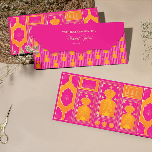 Luxe Money Envelopes - Pink Royal Motif Frame - Set of 20 - Chatterbox Labels - Luxe Envelopes