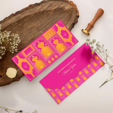 Luxe Money Envelopes - Pink Royal Motif Frame - Set of 20 - Chatterbox Labels - Luxe Envelopes