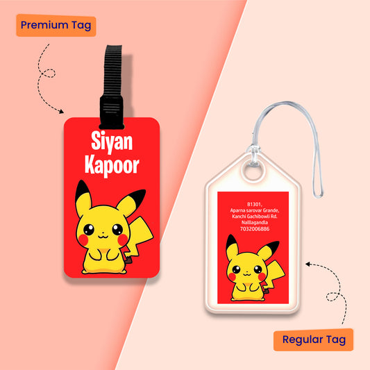 Personalized Bag Tags for Kids - Pokemon Design - Chatterbox Labels - Bag Tags