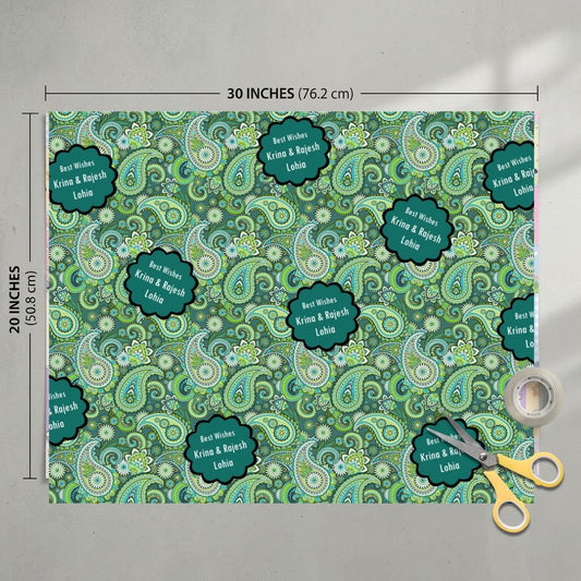 Custom Happy Diwali Gift Wrapping Paper - Paisley - Chatterbox Labels - Wrapping Paper