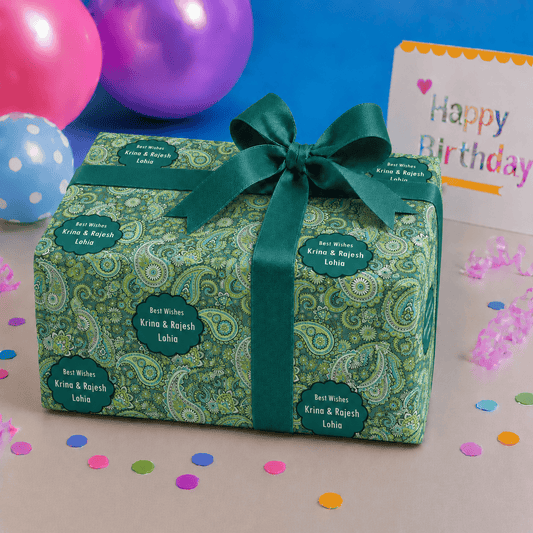 Custom Happy Diwali Gift Wrapping Paper - Paisley - Chatterbox Labels - Wrapping Paper