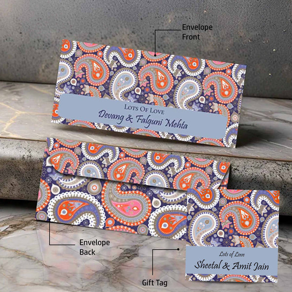 Personalised Money Envelopes - Paisley Theme - Chatterbox Labels-Envelopes