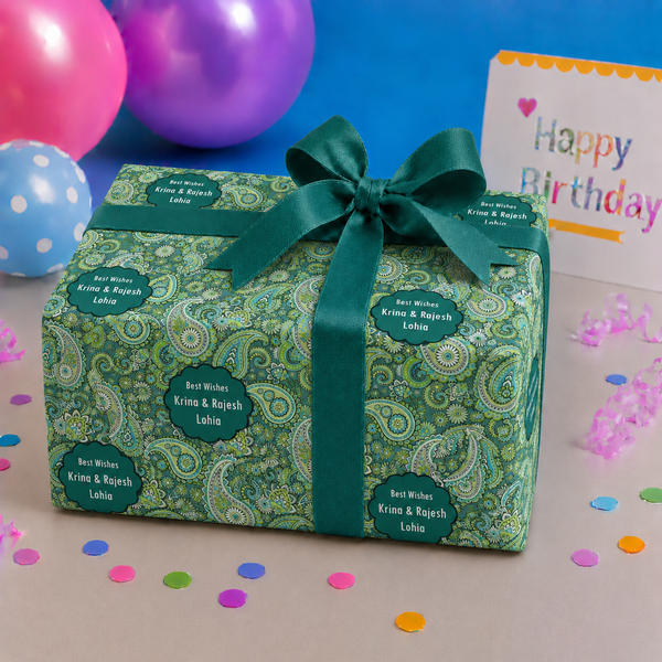 Custom Happy Diwali Gift Wrapping Paper - Paisley - Chatterbox Labels - Wrapping Paper