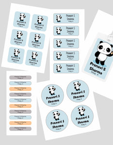 Assorted Waterproof Labels - Panda Theme Chatterbox Labels