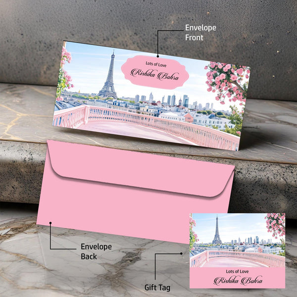Personalised Money Envelopes - Paris Theme - Set of 20 - Chatterbox Labels-Envelopes