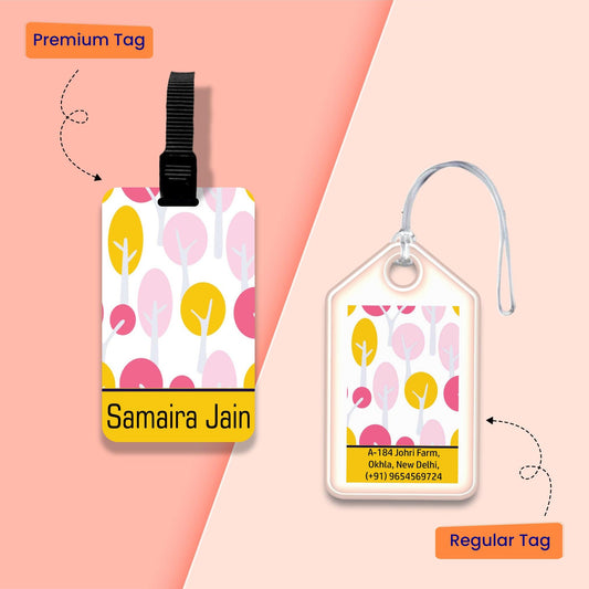 Personalized Bag Tags for Kids - Set of 5 - Pastel Design - Chatterbox Labels - Luggage Tags