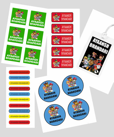 Assorted Waterproof Labels - Paw Patrol Theme Chatterbox Labels