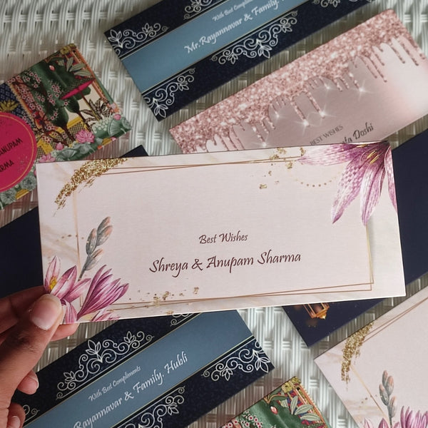 Personalised Money Envelopes - Peach Riviere - Chatterbox Labels - Envelopes