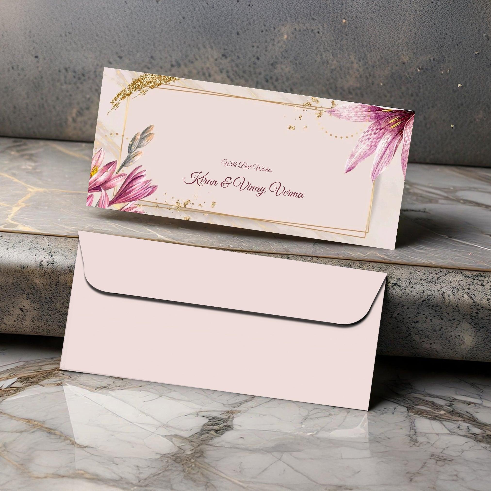 Personalised Money Envelopes - Peach Riviere - Set of 20