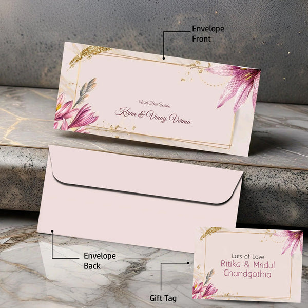 Personalised Money Envelopes - Peach Riviere - Set of 20