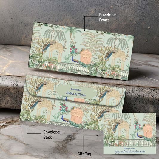 Personalised Money Envelopes - Peacock Garden Theme - Chatterbox Labels-Envelopes