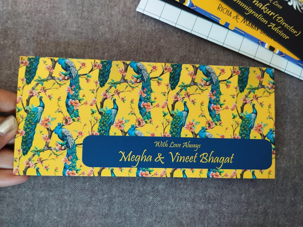 Personalised Money Envelopes - Peacock Theme - Chatterbox Labels - Envelopes