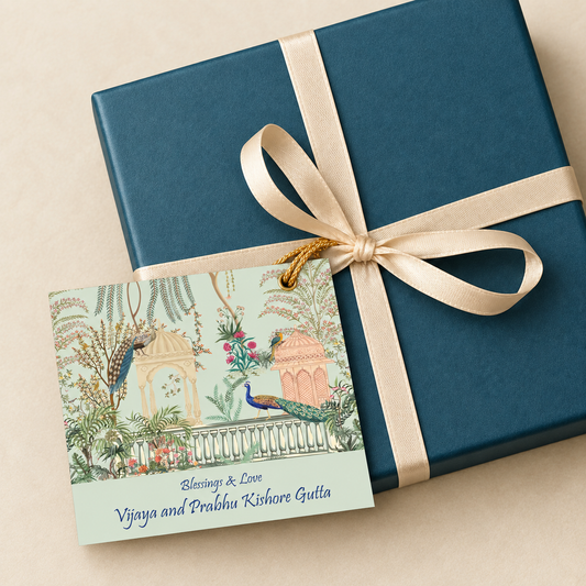 Gift tags / Gift Stickers - Peacock Garden Design