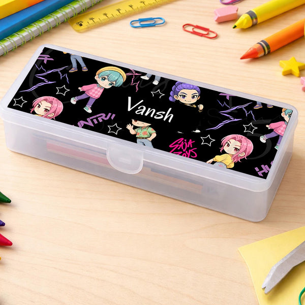 Personalised Pencil Box - K POP Design - Chatterbox Labels - Pencil Box