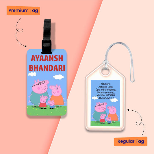 Bag Tags Peppa Pig - Set of 5 - Chatterbox Labels - Bag Tags