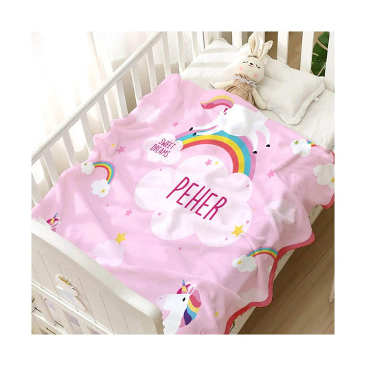 Perosnalised Cotton Blankets for Kids - Cloud Nine Cutie Design - Chatterbox Labels - Blankets