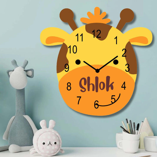 Personalised Acrylic Wall Clock - Neck of Time - Chatterbox Labels - Wall Clock