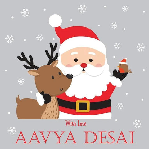 Personalised Christmas Gift Tags - Cute Santa - Set of 10 - Chatterbox Labels - Gift Tags