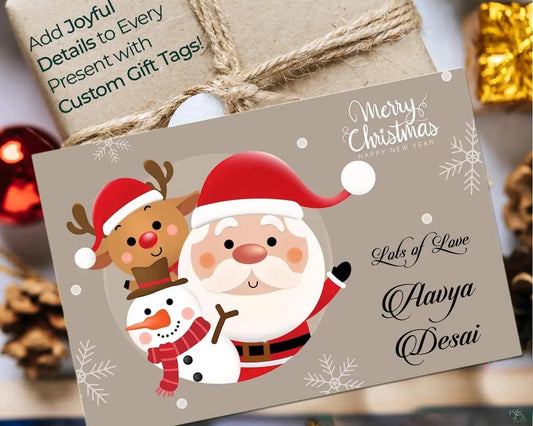 Personalised Christmas Gift Tags - Hello Santa - Set of 10 - Chatterbox Labels - Gift Tags