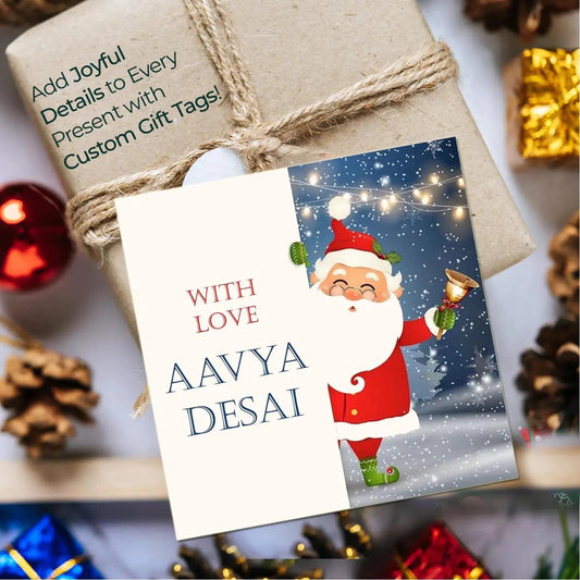Personalised Christmas Gift Tags - Jingle Bells - Set of 10 - Chatterbox Labels - Gift Tags