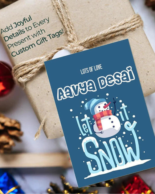 Personalised Christmas Gift Tags - Let it Snow - Set of 10 - Chatterbox Labels - Gift Tags