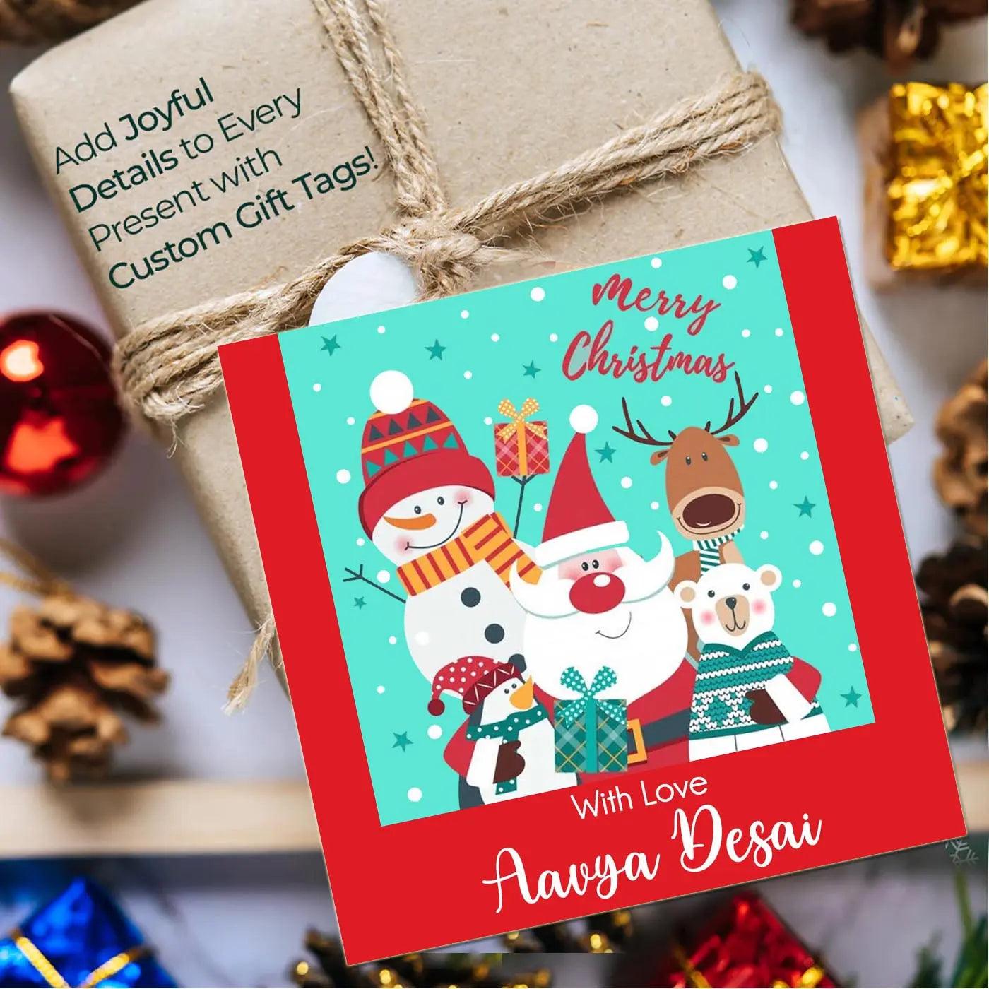 Personalised Christmas Gift Tags Team Santa Set of 10