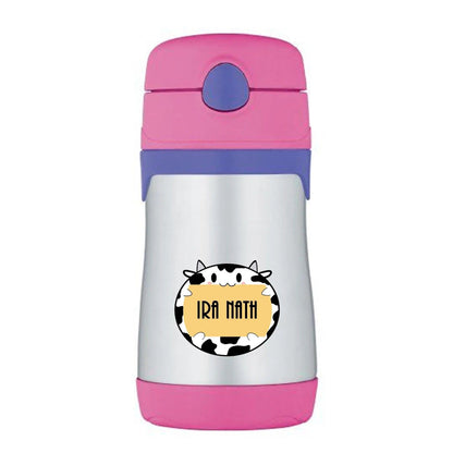 Waterproof Personalised Custom Shape Stickers - Cute Cow Shape - Set of 25 - Chatterbox Labels - Design Labels & Stickers