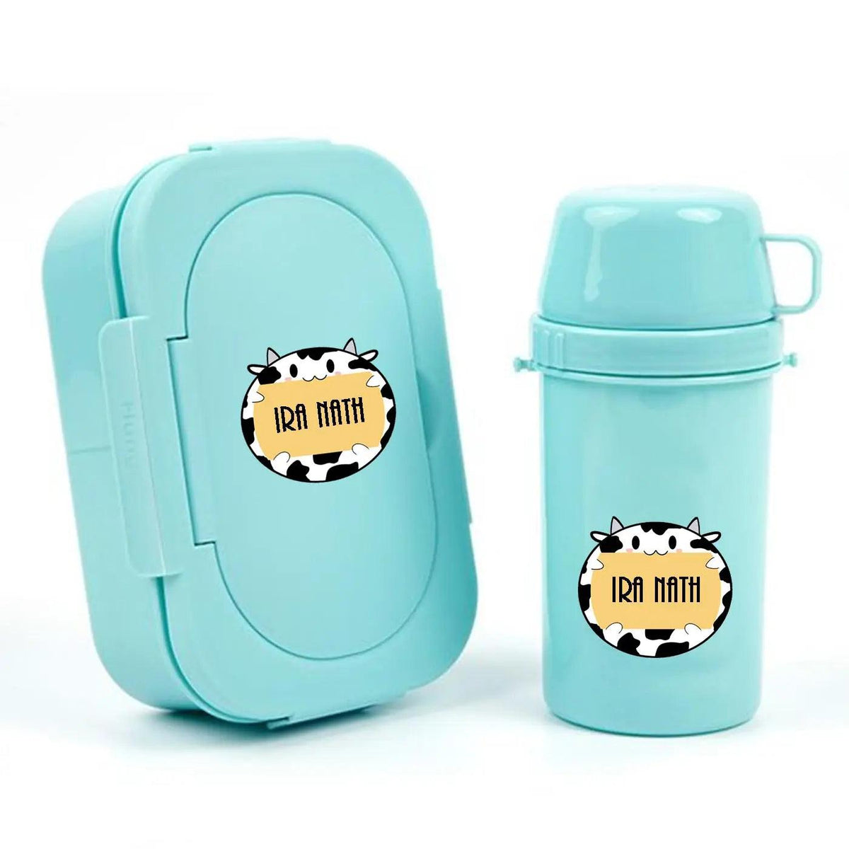Waterproof Personalised Custom Shape Stickers - Cute Cow Shape - Set of 25 - Chatterbox Labels - Design Labels & Stickers